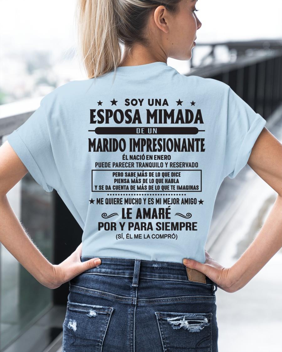 Enero - Soy una Esposa mimada de un Marido impresionante - Regalo especial para tu esposa - T01 (SKU05-101-01)