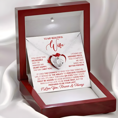 TO MY WIFE FROM HUSBAND - Premium Love Knot Necklace