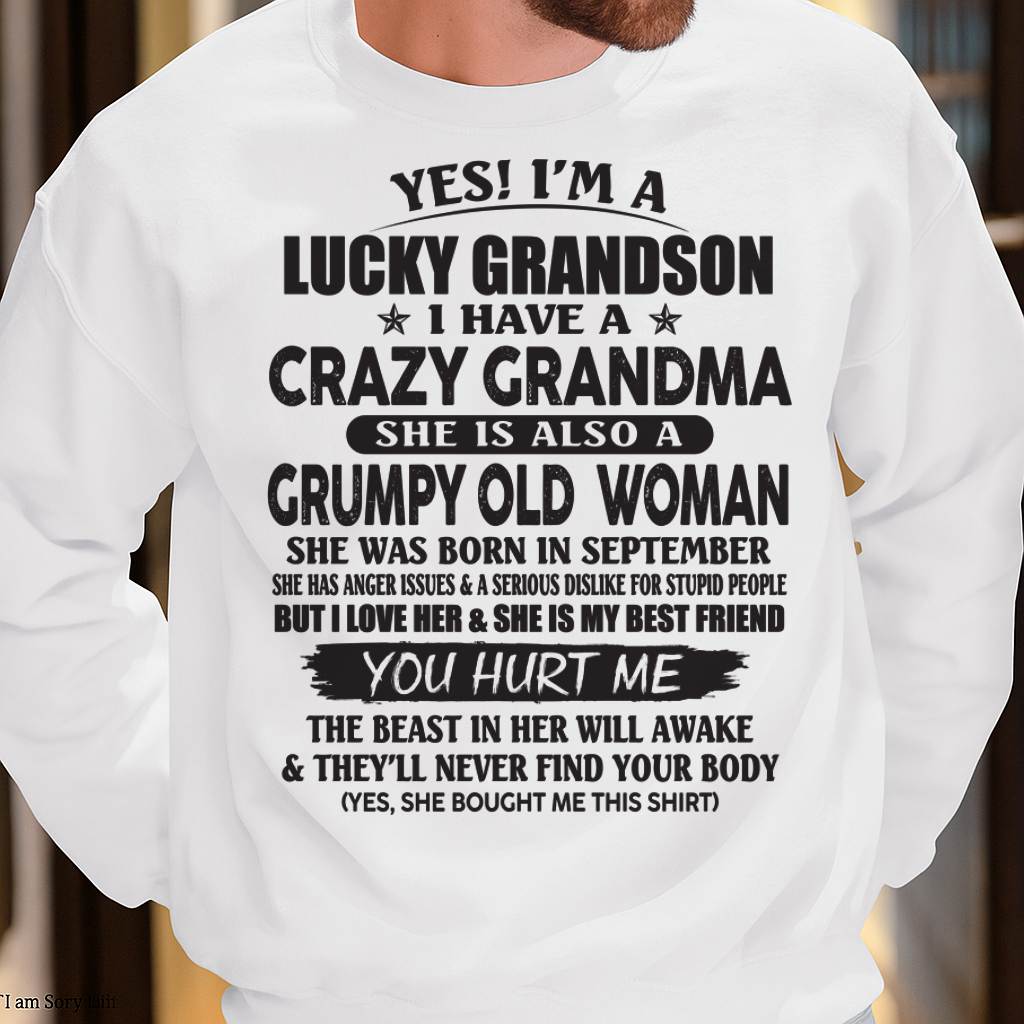SEPTEMBER - LUCKY GRANDSON OF CRAZY GRANDMA -  FROM GRANDMA - ntnt09 (SKU10-173-09)