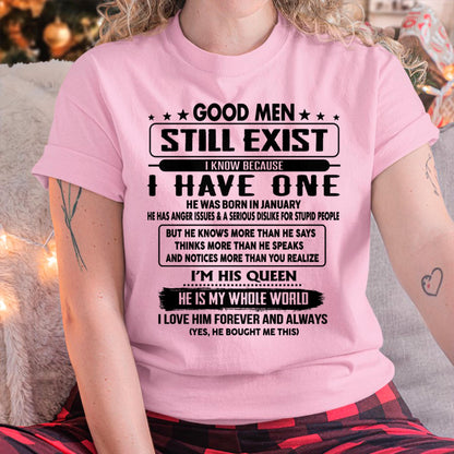January - Good men Still Exist - gift for your girlfriend, wife from Husband - ntnt01 (SKU-GM-01)