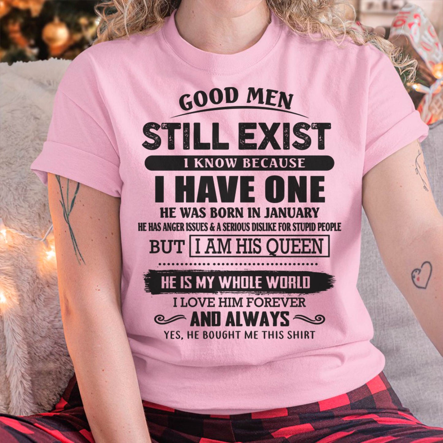 January - Good Men Still Exist - Perfect Gift For Girlfriend, Wife From Husband - ntnt01 (SKU07-166-01)