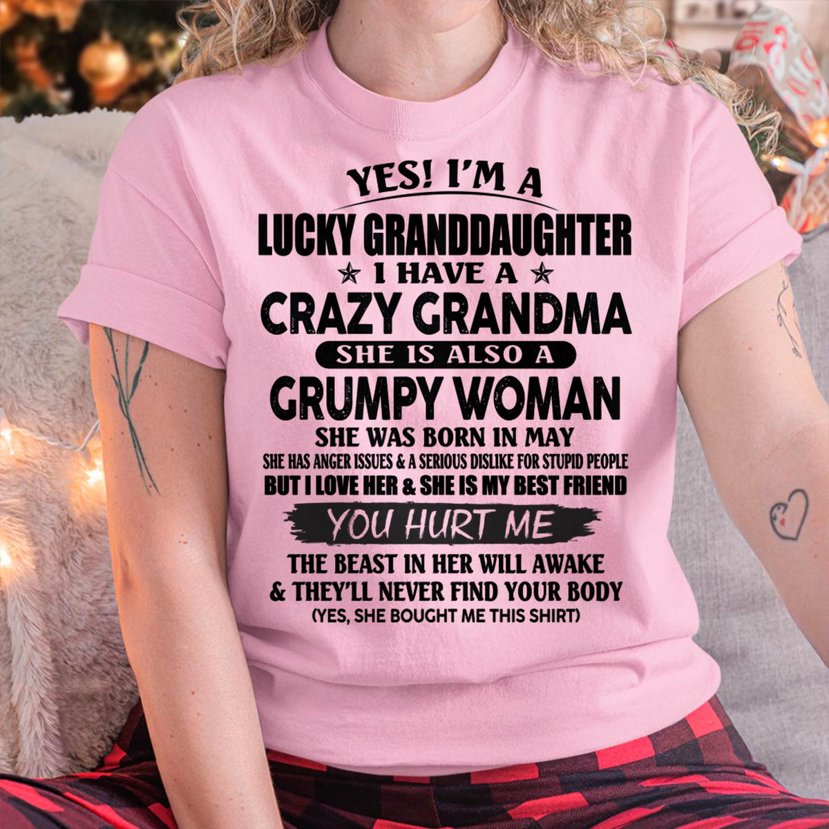 MAY - LUCKY GRANDDAUGHTER OF CRAZY GRANDMA - PERFECT GIFT FROM GRANDMA - ntnt05 (SKU12-146-05)