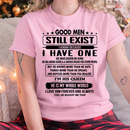 June - Good men Still Exist - gift for your girlfriend, wife from Husband - ntnt06 (SKU-GM-06)