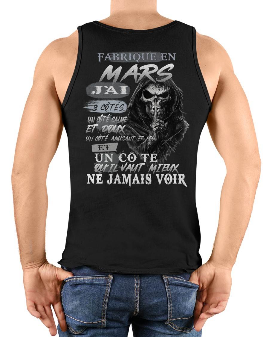 Fabriqué en Mars – J’ai 3 Côtés | T-Shirt Homme Caractère Fort - ntnt03 (SKU26T-01174-03)