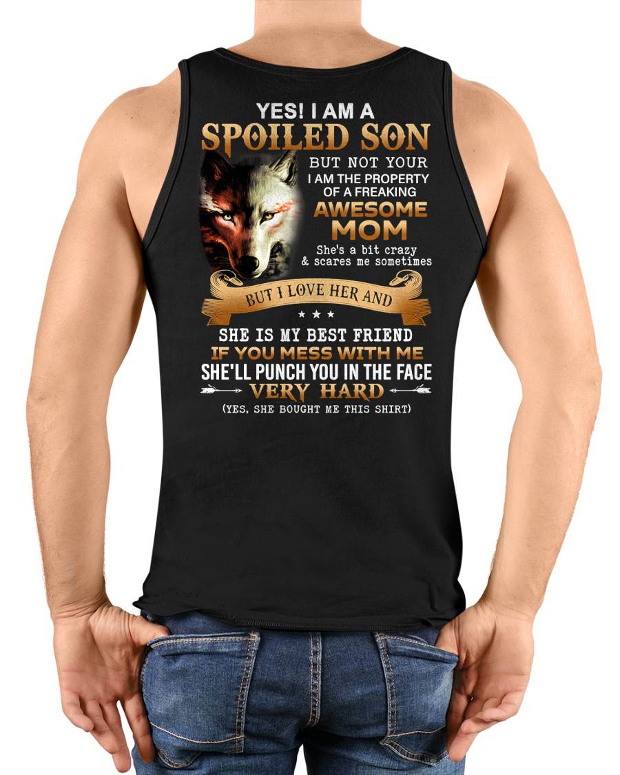 Lucky Son of Awesome Mom - Perfect Gift for Son From Mom - ntnt00 (SKU10-128-00)