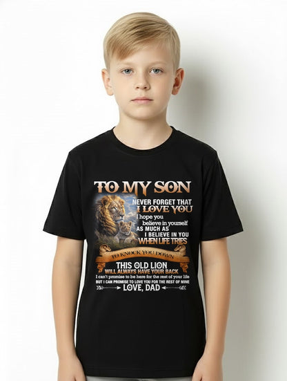 To My Son T-Shirt – Gift From Dad / Man - ntnt00 (SKU12-76)