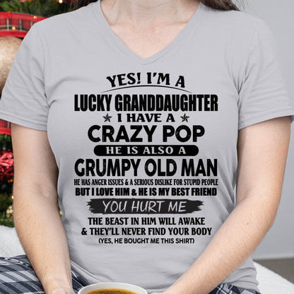 LUCKY GRANDDAUGHTER OF CRAZY POP - PERFECT GIFT FOR YOUR GRANDDAUGHTER FROM POP - ntnt00 (SKU12-39-00)