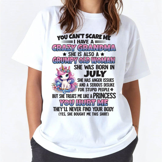You Can’t Scare Me I Have A Crazy Grandma - Gift For Grandson And Granddaughter From Grandma - ntnt07 (SKU09-106-07)