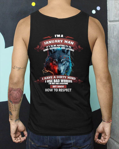 I'M A JANUARY MAN – T-SHIRT FOR MAN – ntnt01 (SKU12-162-01)